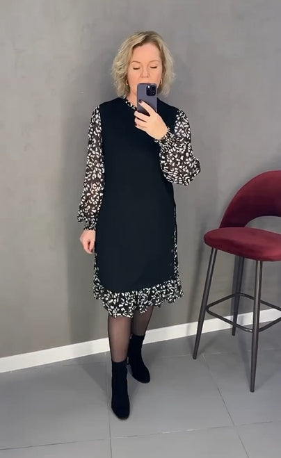 👗【S-3XL】Noua rochie florala la moda de iarna, confortabila si calda