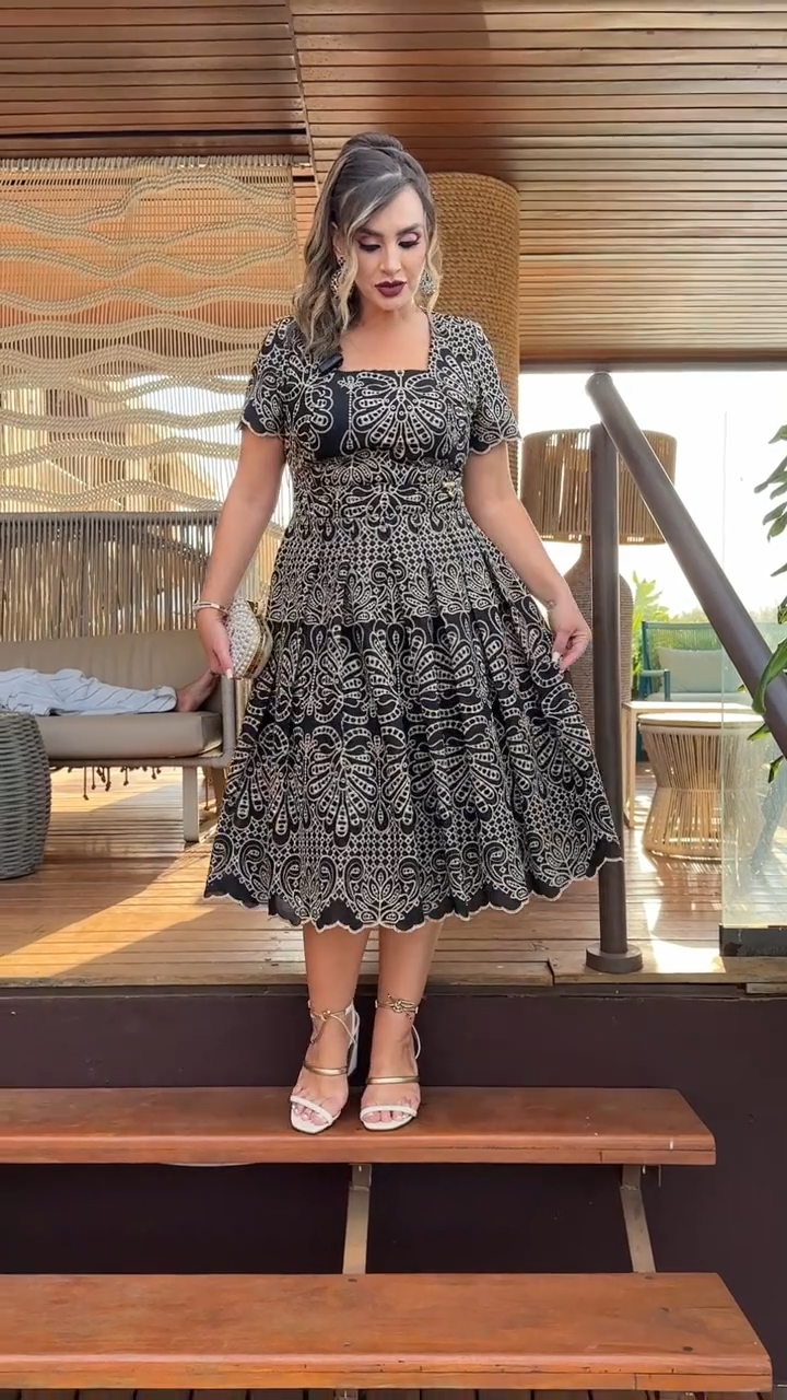 💗👗【S-5XL】Rochie nouă cu dantelă brodata