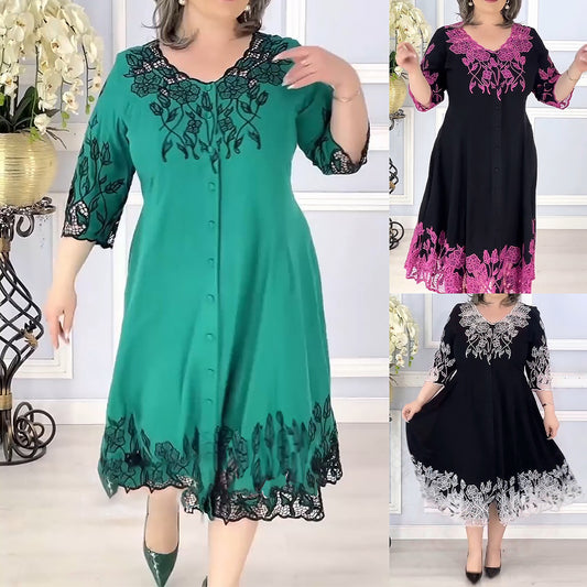 【S-5XL】🔥🥰2024 Rochie Multicolor Simplu Plus Size