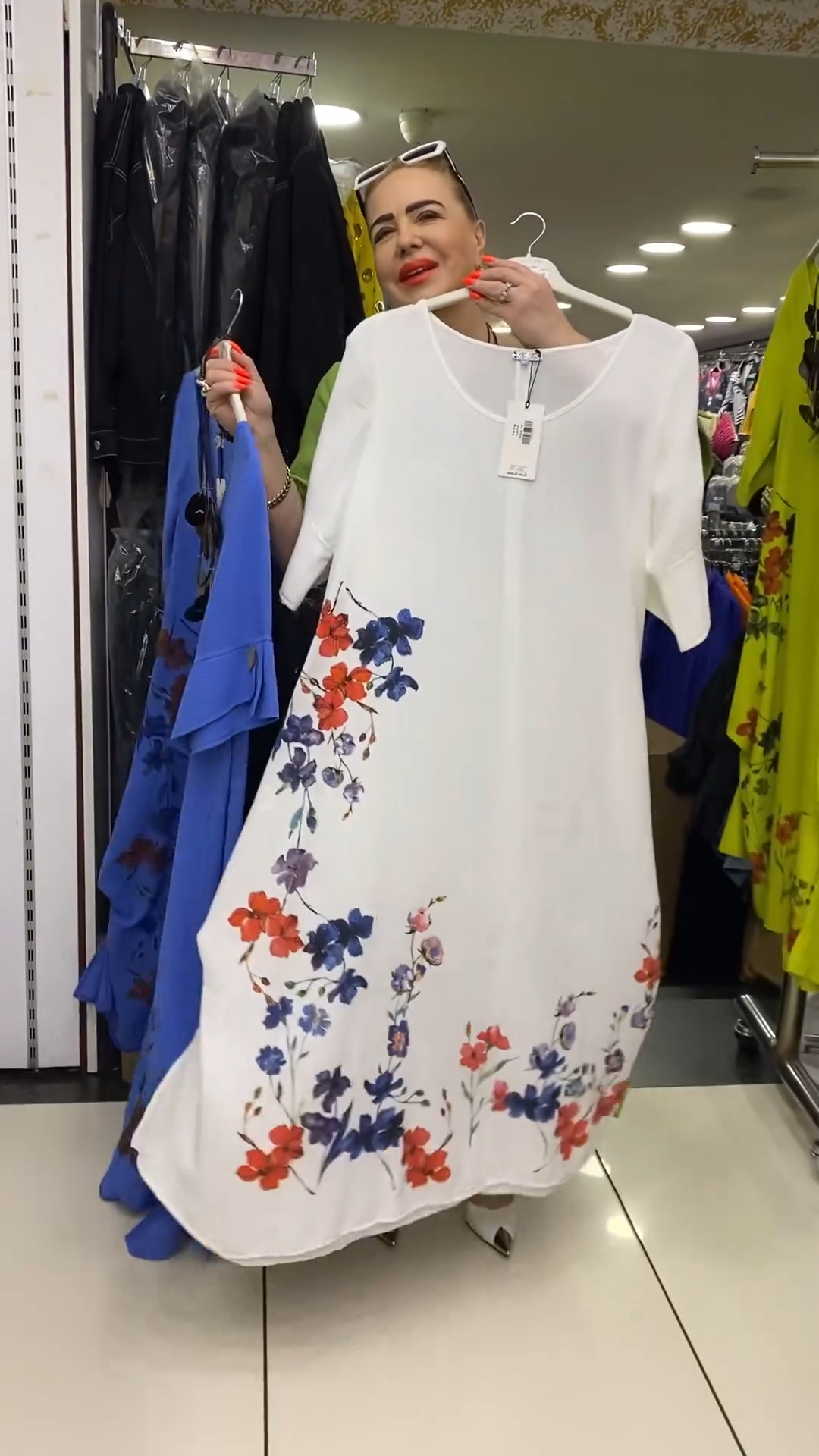 【S-5XL】2024 rochie nouă de vară la modă din bumbac imprimat pentru femei