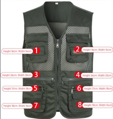 🔥Vestă funcțională casual cu mai multe buzunare【XL-4XL】