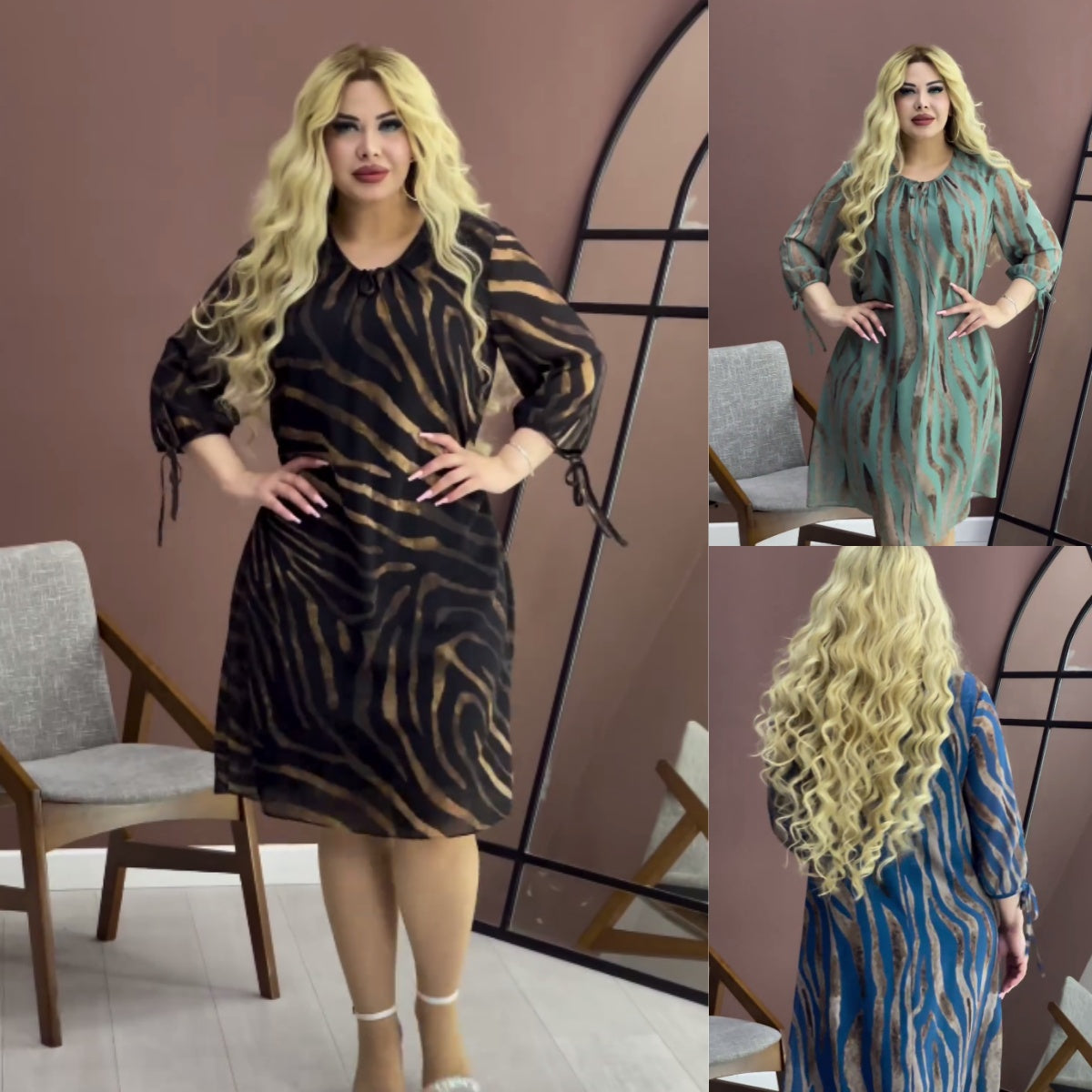 【S-5XL】❤️2024 rochie nouă cu dungi de înaltă calitate