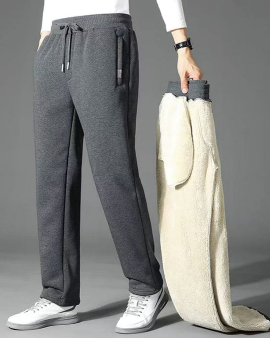 👖【M-5XL】2024 Iarna Bărbați de iarnă Lambswool îngroșat Casual cald Sweatpants cald