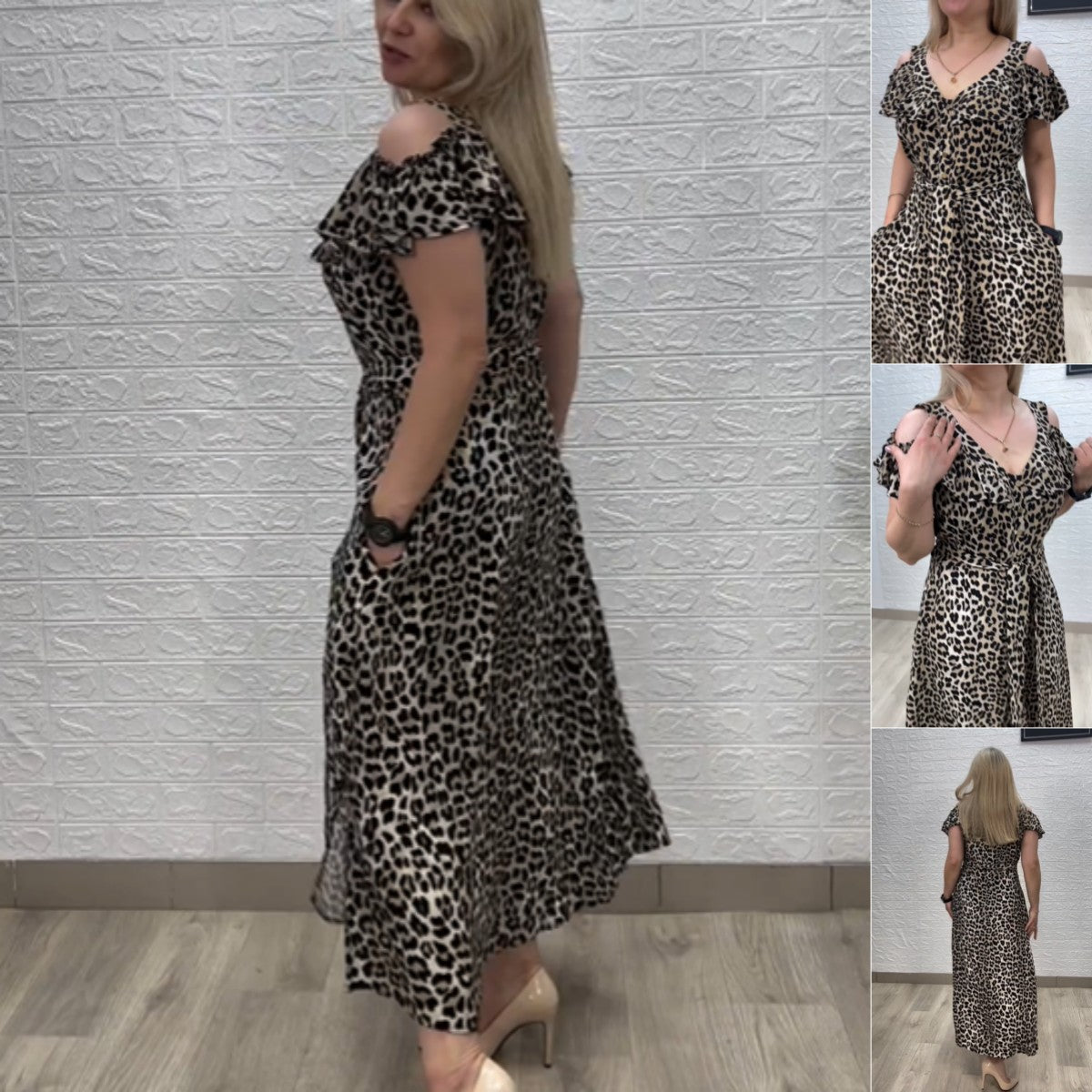 💟【S-5XL】👗💟Rochie confortabilă cu imprimeu leopard de vară