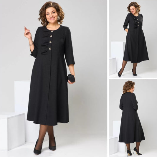 🍁【S-5XL】💞Stil nou de toamnă și iarnă elegant de înaltă calitate, rochie