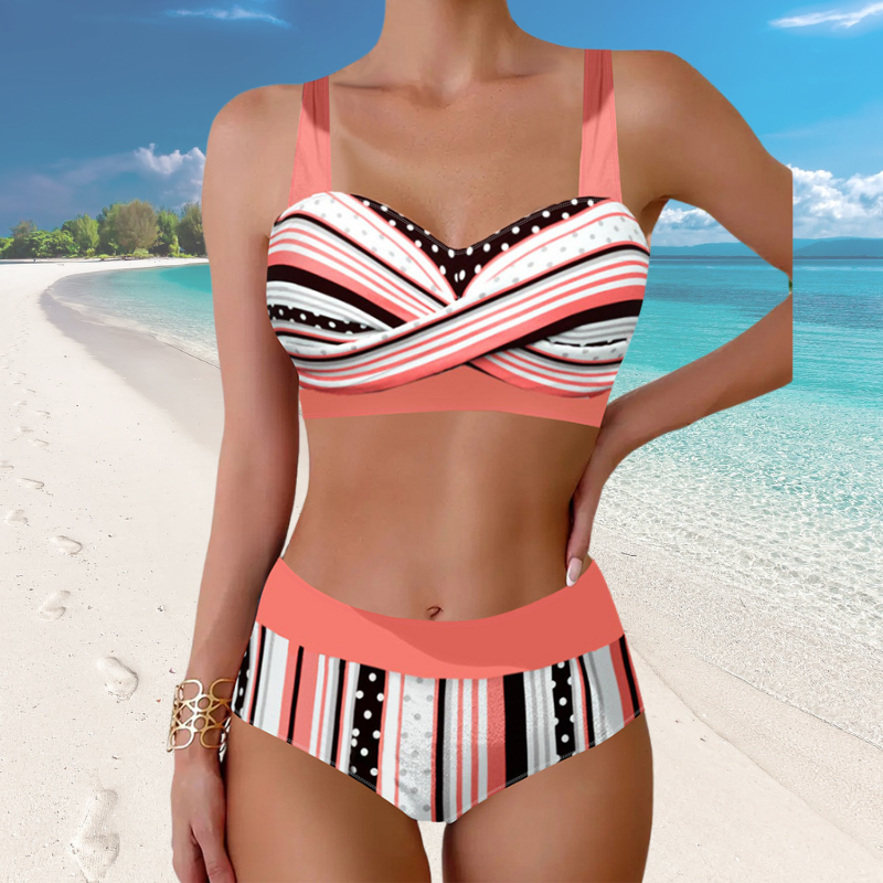 👙🌴Noul bikini sexy la modă, adunat și cu uscare rapidă, multicolor opțional