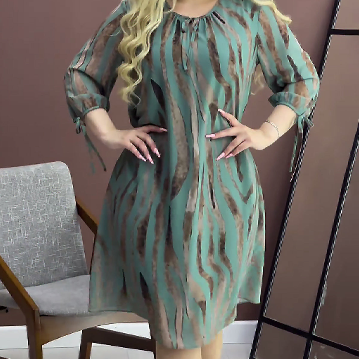 【S-5XL】❤️2024 rochie nouă cu dungi de înaltă calitate