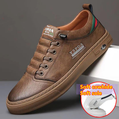 [39-44]New Soft piele de vacă moale din piele Casual Board Shoes