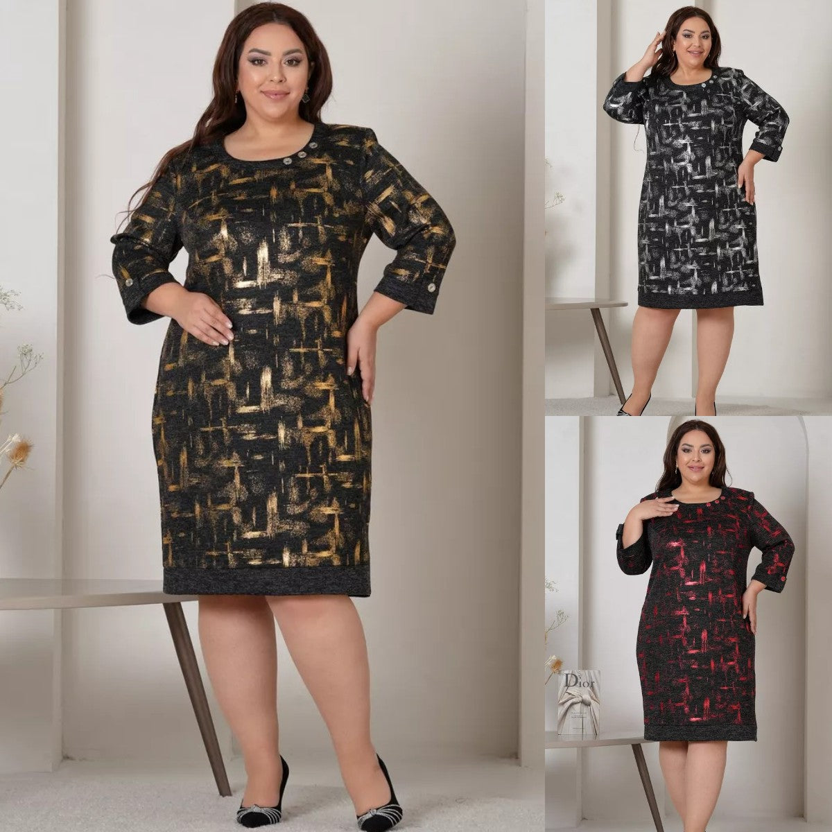 🍑😍【S-5XL】Rochie fermecătoare de toamnă plus