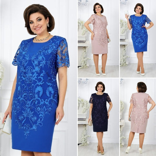 【🏆 Cele mai bine vândute produse】😍【S-3XL】 2024 Noua rochie de dantelă la modă, design clasic, elegant și simplu