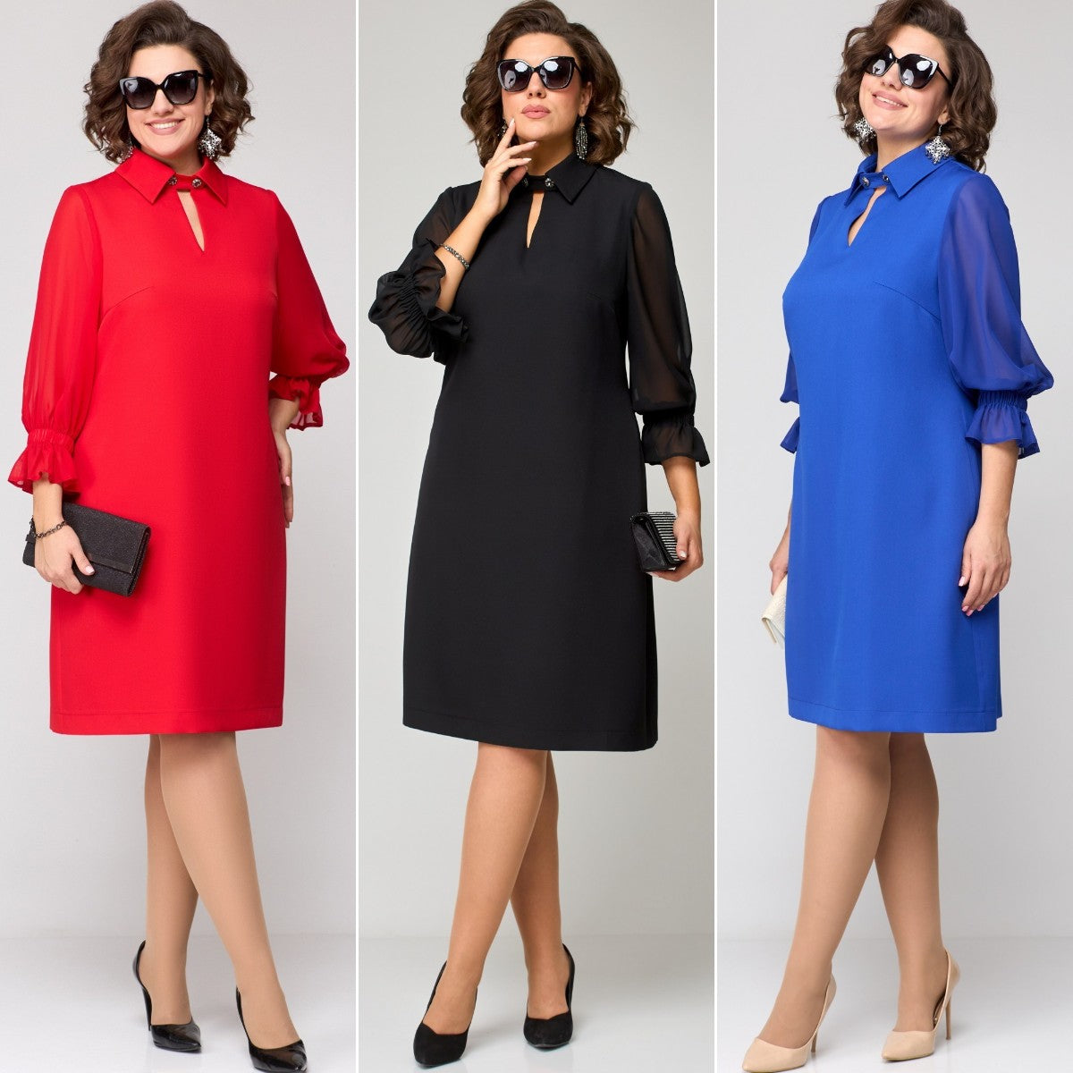 【S-5XL】👗Noua rochie confortabilă de culoare solidă