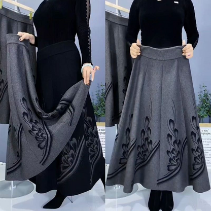 👗🎀【S-3XL】Fusta de lână îngroșată de toamnă și iarnă