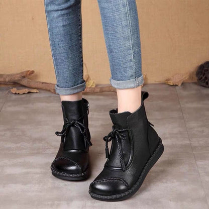 【35-40】👢2024 Cizme de damă în stil retro din piele moale de toamnă devreme