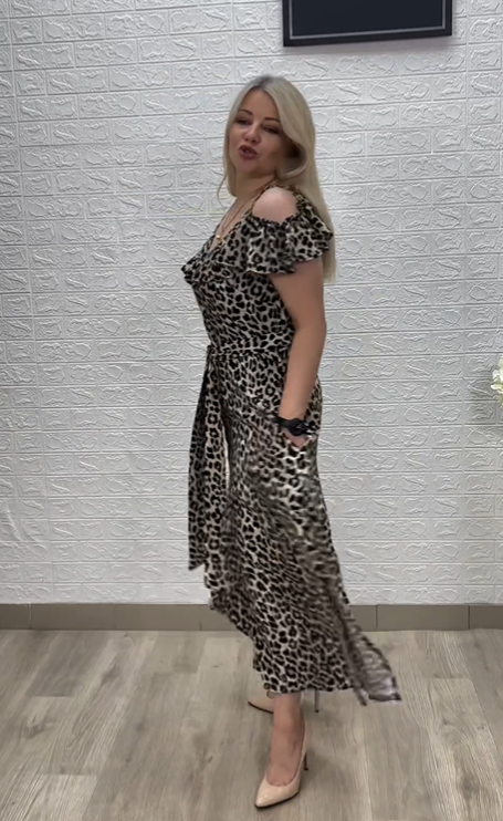 💟【S-5XL】👗💟Rochie confortabilă cu imprimeu leopard de vară