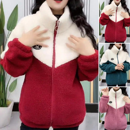 【M-4XL】Jachetă de iarnă fleece, jachetă de bumbac, geacă de bumbac îngroșată din lână de miel, jachetă caldă